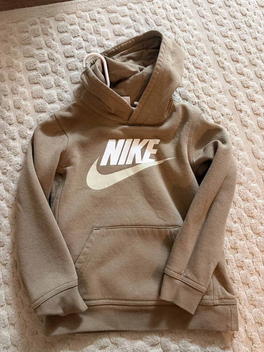 Nike Tan Hoodie with White Logo